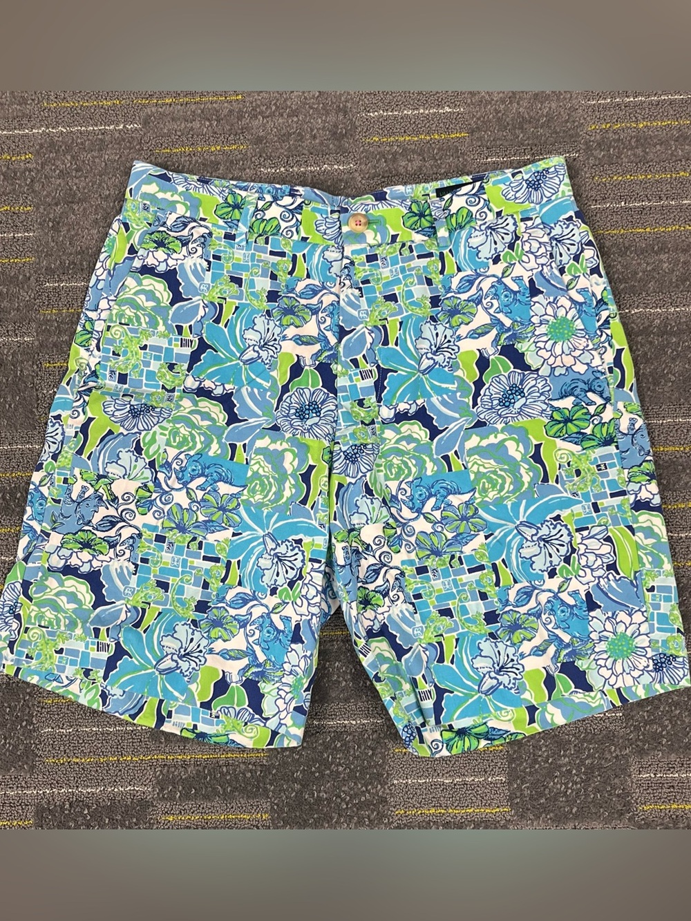 Lilly Pulitzer Via Palm Beach Mens Multicolor Floral Everglades Shorts Size 32